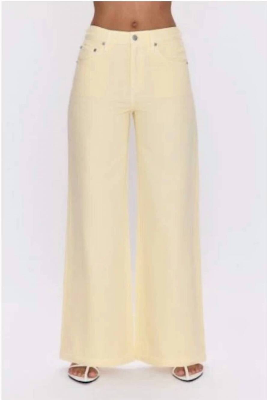 NEW PISTOLA jadyn low slung palazzo jeans in lemonade